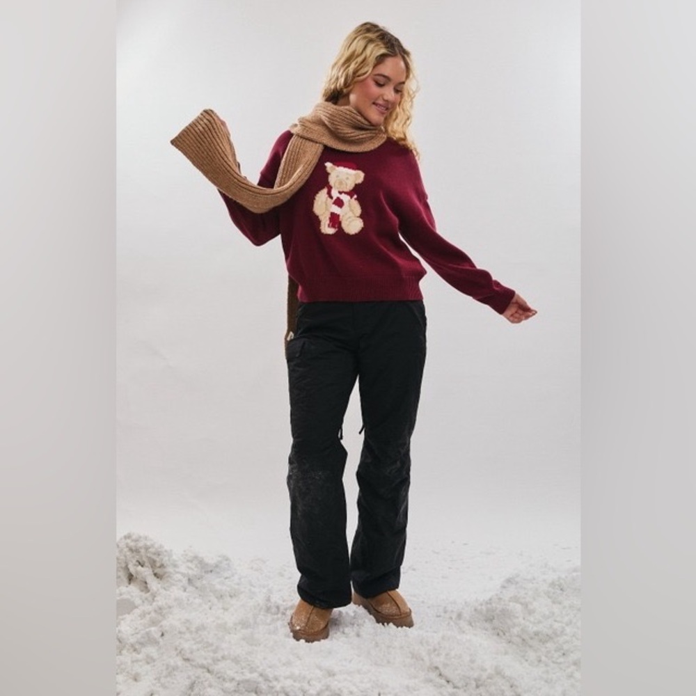 Santa Teddy Bear Long Sleeve Christmas Sweater - Le Lis - Picture 6 of 6